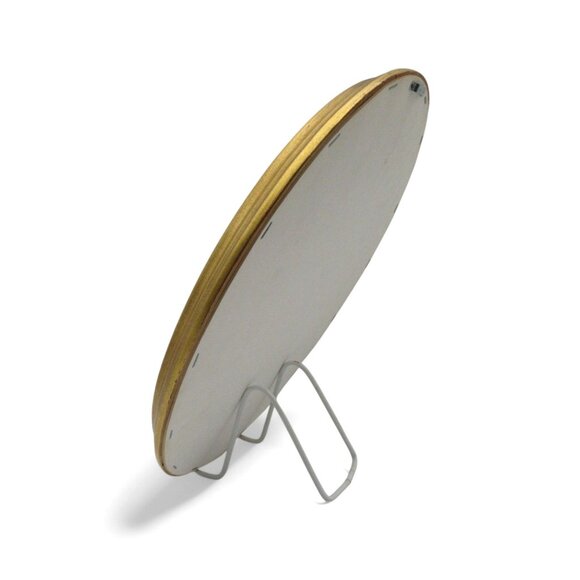 GEMSTONE BOUQUET Artwork Gold Oval Convex Frame 3D Floral 16 Inches Vintage - Picture 10 of 12